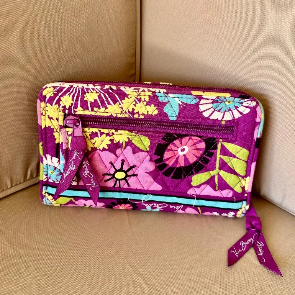 Vera Bradley, "Flutterby" Twist Lock Wallet - Picture 3 of 9
